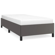 Letto singolo | Letto per adulti | Giroletto Grigio 80x200 cm in Similpelle