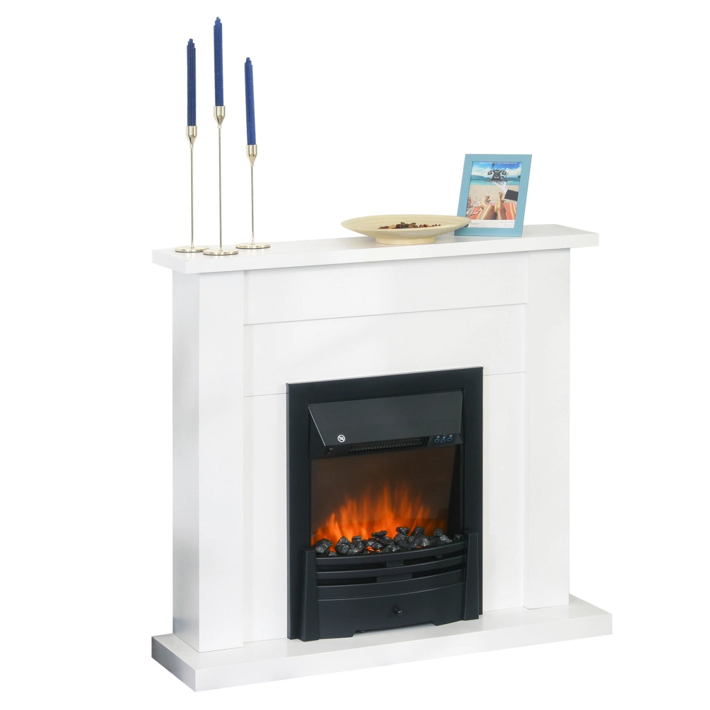 Caminetto Elettrico Decorativo ¨C Zephmum ¨C Bianco 102x30x95cm
