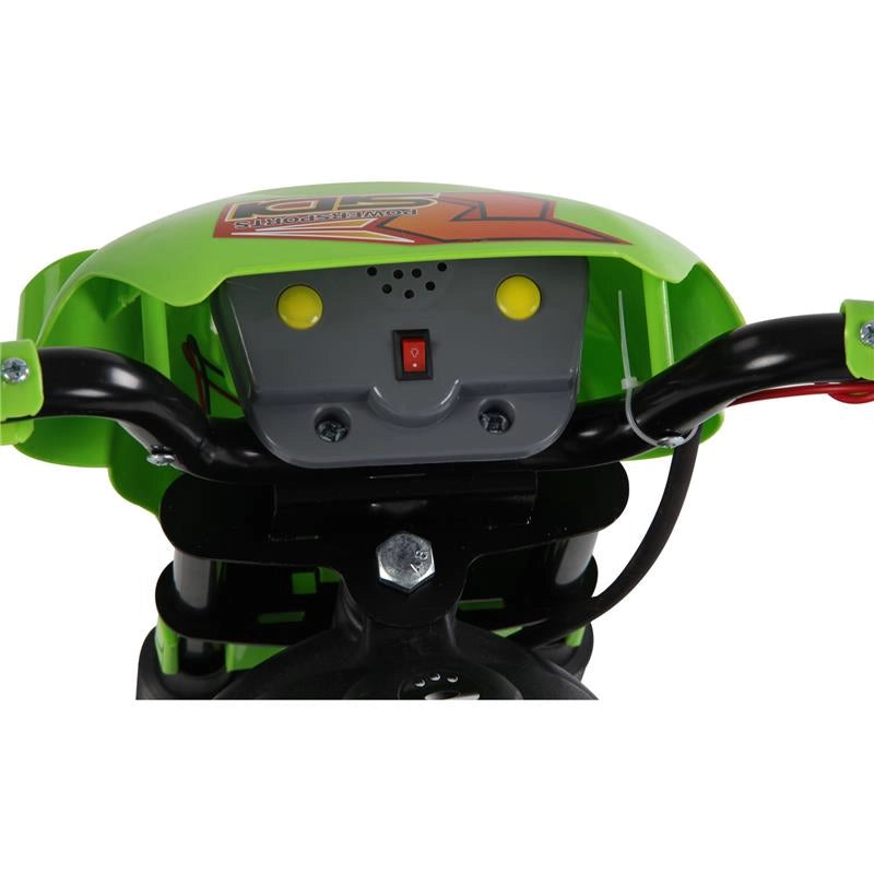 MOTO DA CROSS ELETTRICA PER BAMBINI CON ROTELLE VERDE