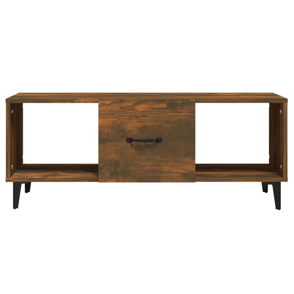 Tavolino da Salotto Rovere Fumo 102x50x40 cm Legno Multistrato cod mxl 25739