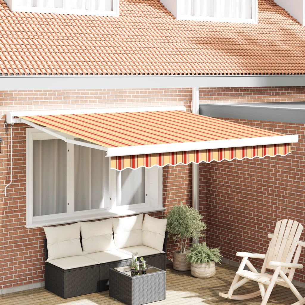 Tenda Retrattile Automatica in Giallo e Arancione, 350x250 cm