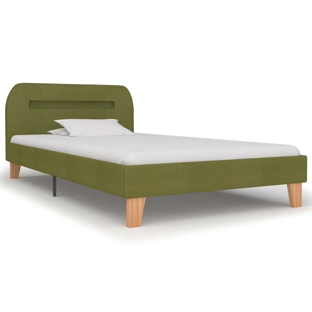 Giroletto con LED senza Materasso-Struttura Letto Verde 90x200 cm