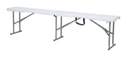 Panca Pieghevole Catering - Piano In Polietilene Alta Densità - 183 X 28 Cm - Tubo 19 Mm X  1 Mm