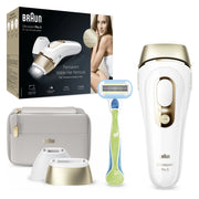 Braun silk-expert pro silk expert pro 5 pl5154 epilatore a luce pulsata donna, per la rimozione permanente dei peli visibili a casa tua, bianco/oro - 138142
