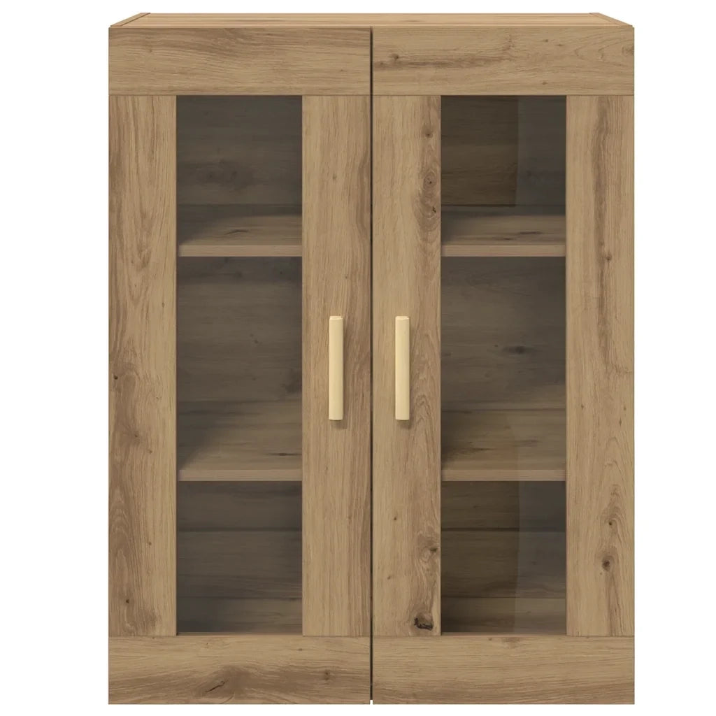 Mobile contenitore a parete pratico e versatile 69,5 x 34 x 90 cm in legno di rovere lavorato a mano 02_0051018
