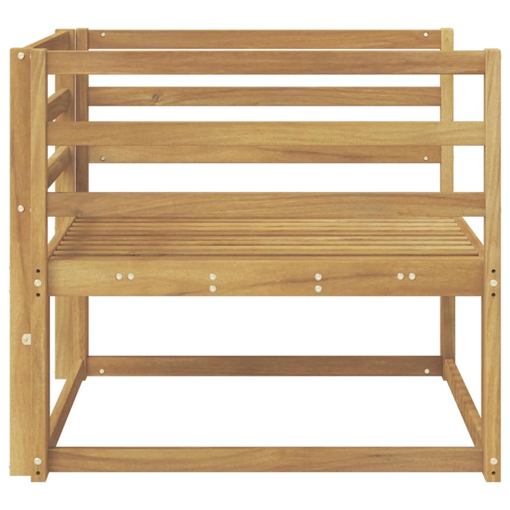 Divano centrale per esterno Legno di Acacia Massello Bianco