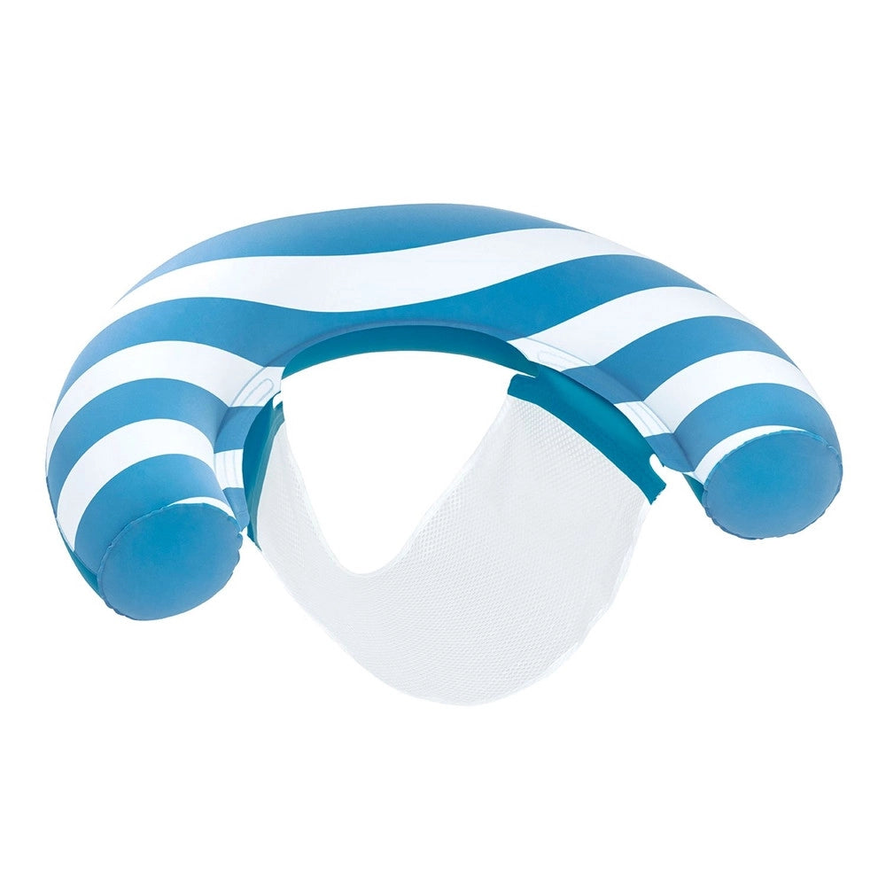 Trade Shop - Sedile Sedia Galleggiante Da Piscina Con Superficie In Velluto Seduta In Rete 43852 -