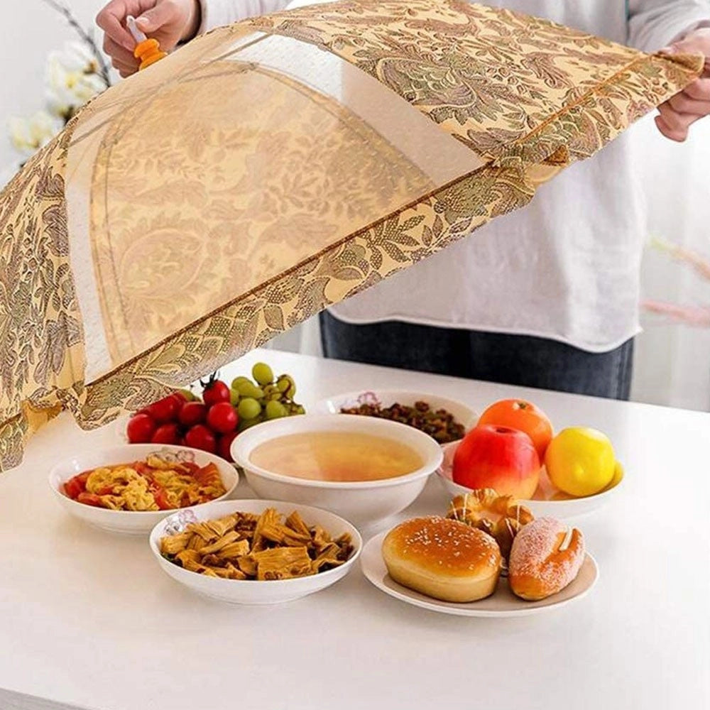 Trade Shop - 2pz Copertura Pieghevole Tenda A Rete Anti Polvere Insetti Per Alimentari 60 Cm -