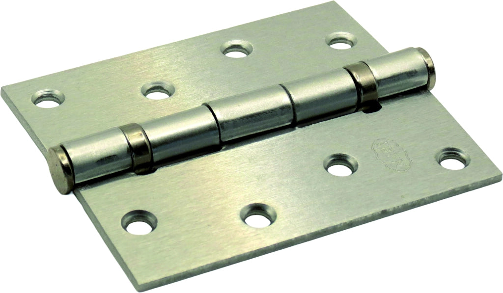 IBFM CERNIERA CON CUSCINETTI A SFERA E POMOLO PIANO in acciaio cromo satinato mm.  76x63 (3x2,5'')