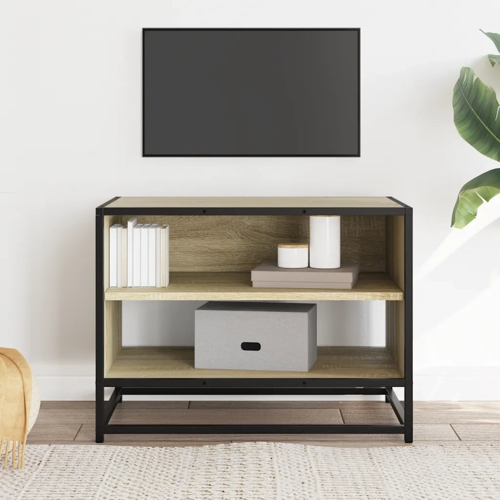 Mobile TV Rovere Sonoma 61x40x46 cm Legno Multistrato e Metallo 848880