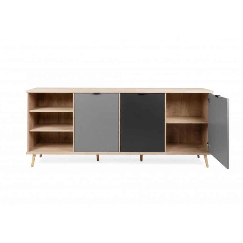 Madia Epik 56 rovere antracite grigio 3 ante vano a giorno