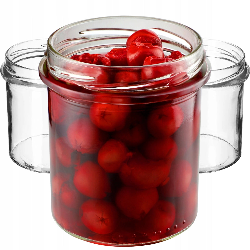 KADAX 10 barattoli da 350 ml per conserve, miele, marmellata, vetro Fi 82