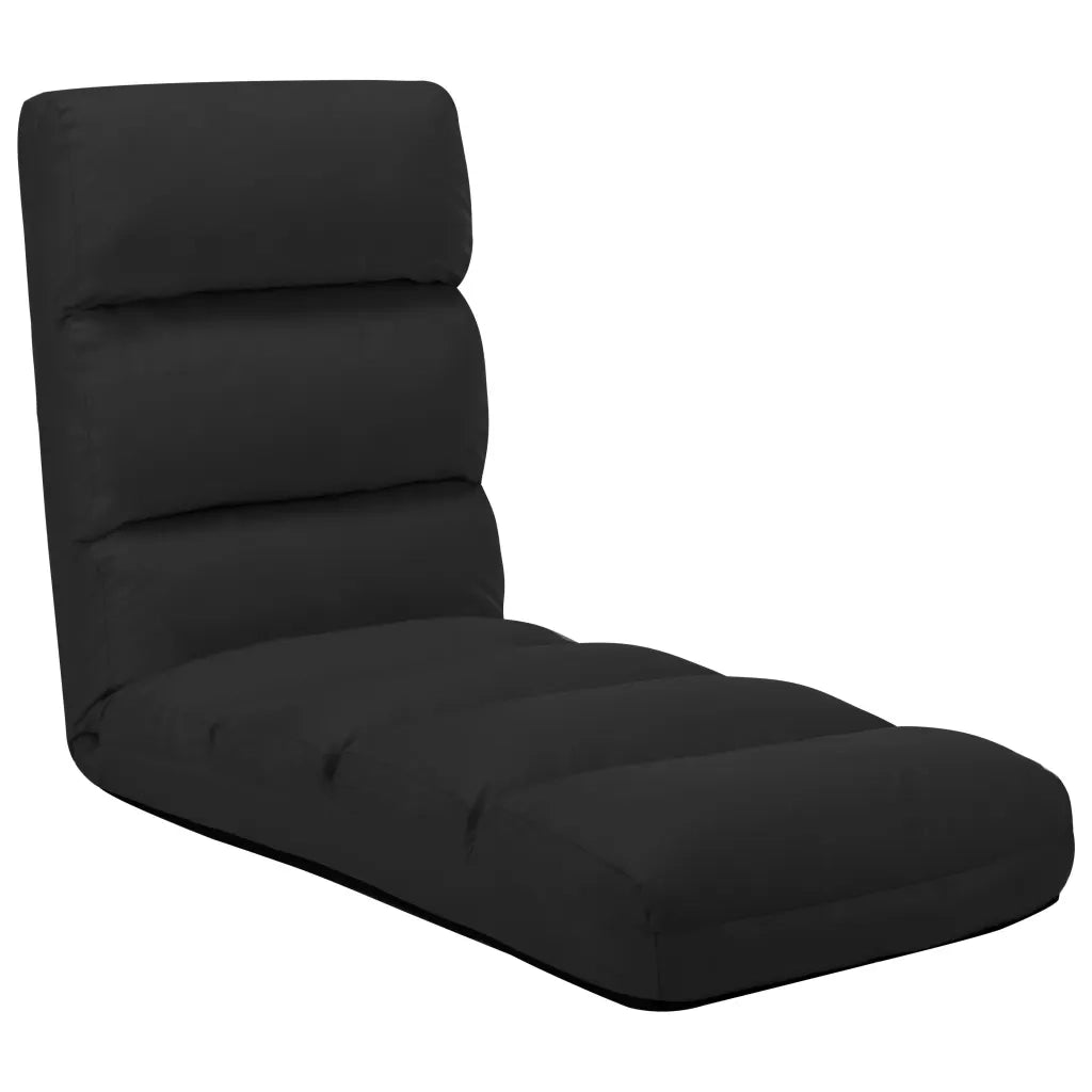 Sedia a Sdraio da Terra Pieghevole Nera in Similpelle cod mxl 77058