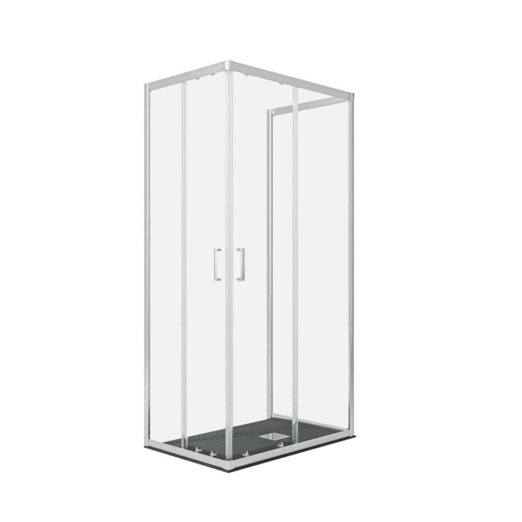 Box doccia 3 lati trasparente 195 6mm matias, misura 80x90x80