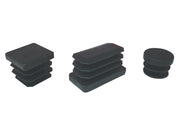 PUNTALE ALETTATO TONDO 30 MM PLASTICA NERO- 200,0 pz