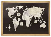 Quadro mondo nero con portafoto cm. 109,5x3xh76,5