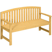 Panchina da giardino a 2 posti in legno resistente ai raggi UV; capacità 240 kg; 140 x 50 x 85 cm; arancione; arredamento da esterno resistente