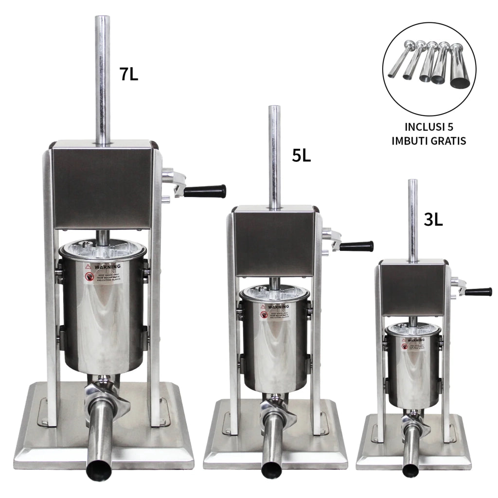 Insaccatrice Manuale 5L per Salsicce Macchina Professionale in Acciaio Inox