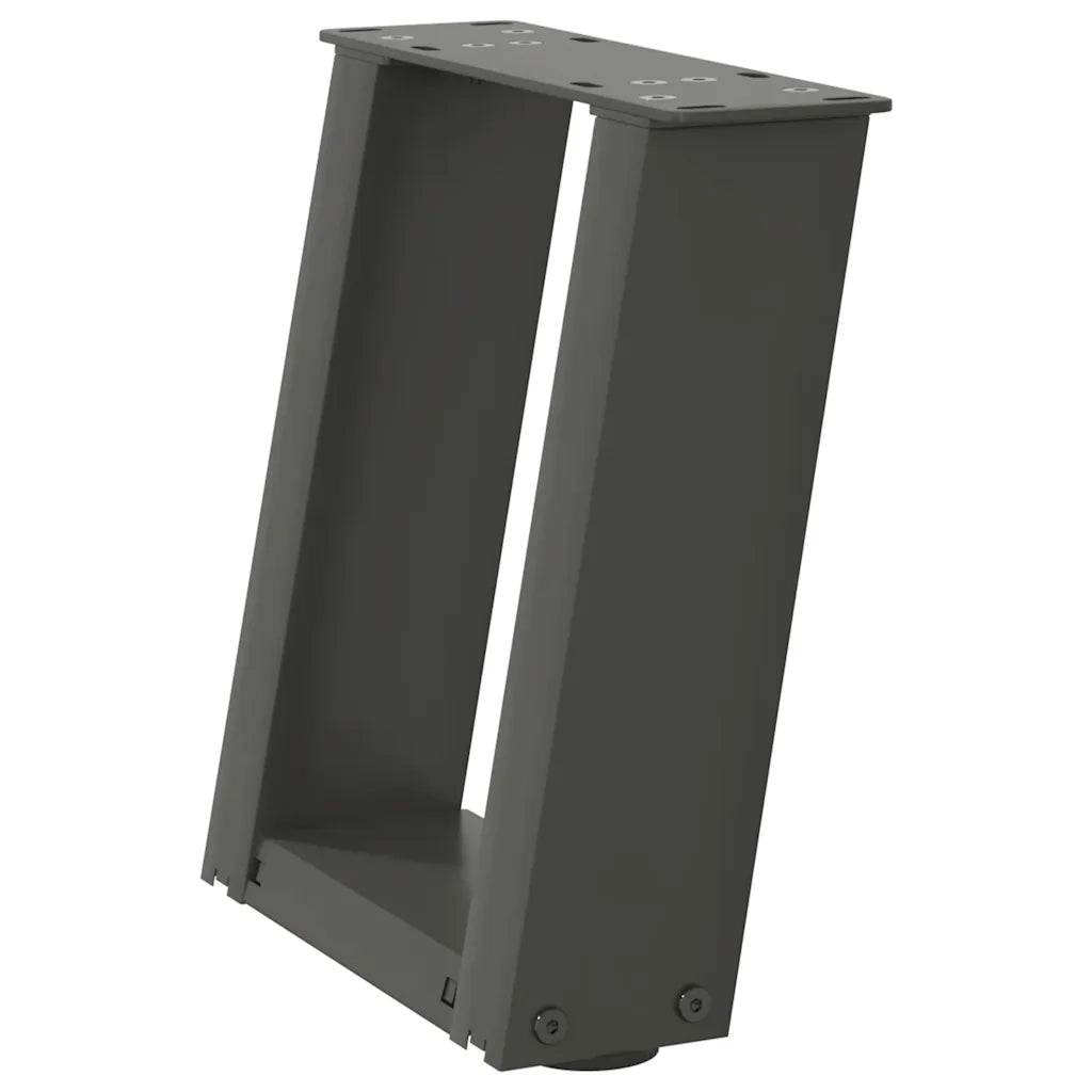 Gambe per Tavolino da Caffè a Forma di U 2 pz Antracite 30x(30-31) cm Acciaio 4012738