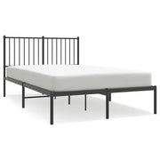Letto matrimoniale | Letto per adulti | Giroletto con Testiera in Metallo Nero 120x190 cm
