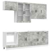 Unità Cucina LUCCA 8 pcs Grigio Cemento Legno ingegnerizzato 3438146
