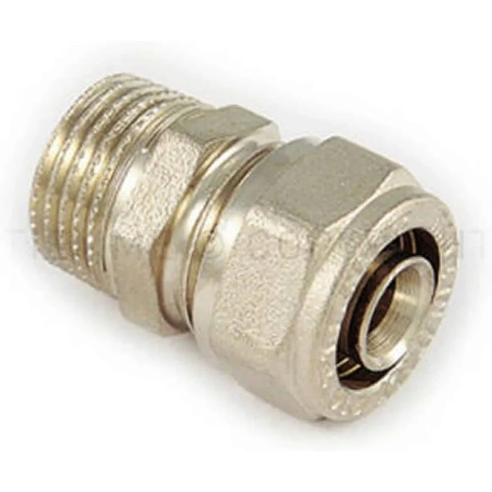 Raccordo maschio 1/2x16 a stringere per tubo multistrato