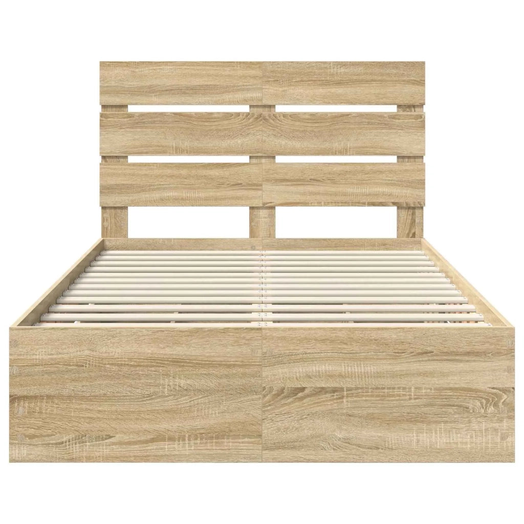 Struttura del letto con cassetto Rovere Sonoma 120 x 190 cm 3411849