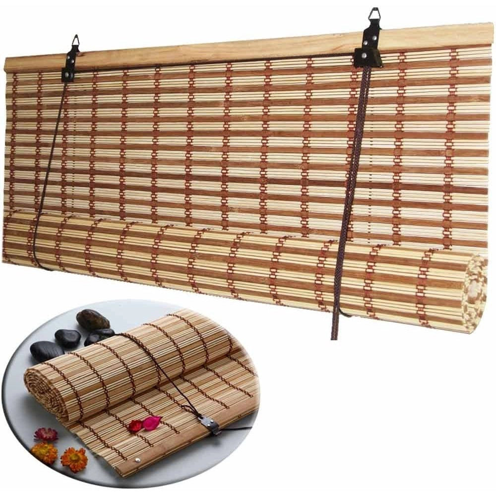 Trade Shop - Tapparella Tenda Arella Oscurante Sole Africa In Listelli Di Midollino 100x200cm -