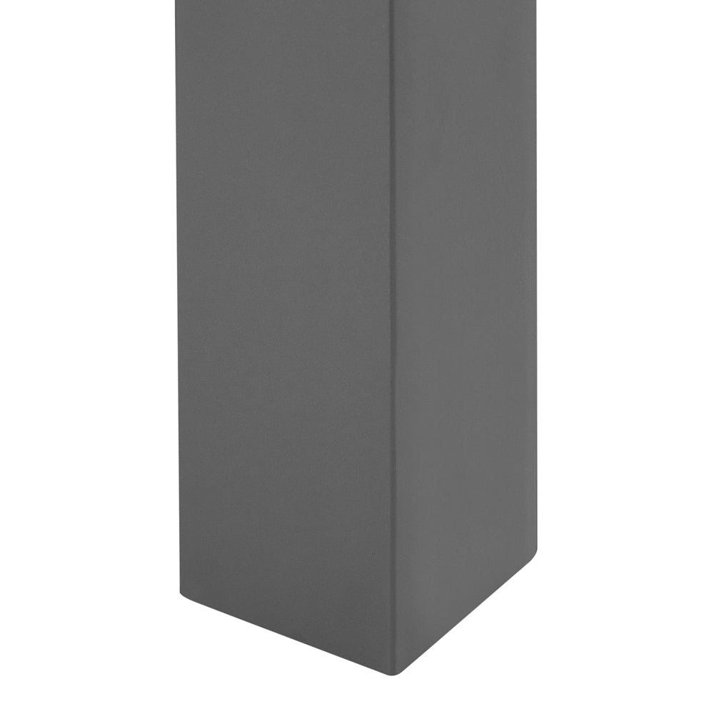 Set da pranzo da giardino Tavolo rettangolare in cemento grigio 2 panche 2 sgabelli 6 posti resistente all'acqua
