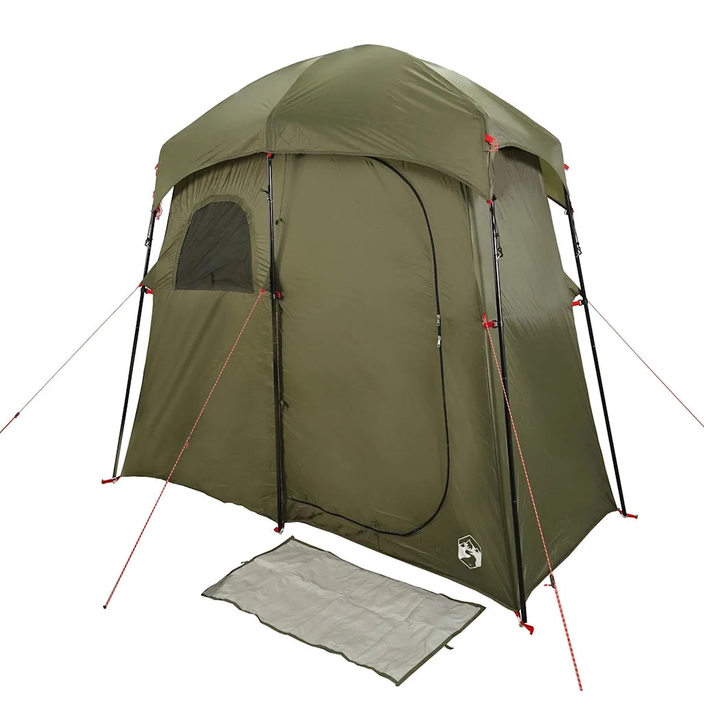 Tenda da Doccia per 2 Persone-Tenda Doccia Portatile Verde Oliva Impermeabile