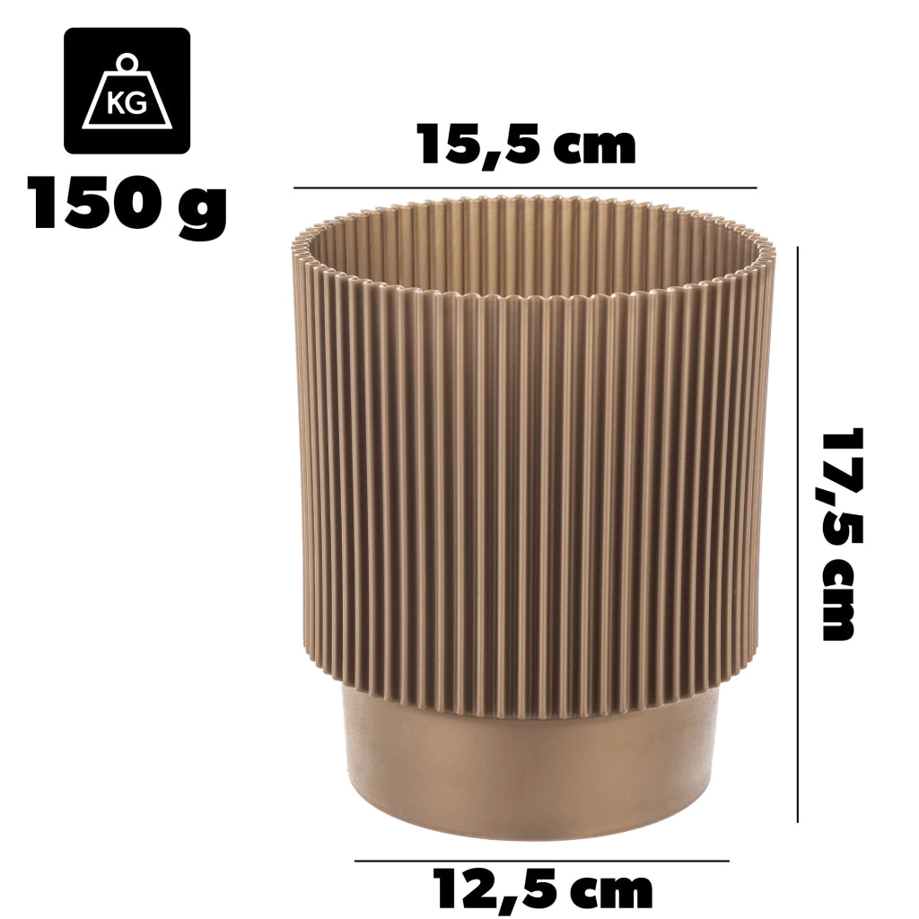 Vaso da fiori KADAX 15 cm, copripianta, vaso da fiori in plastica color oro