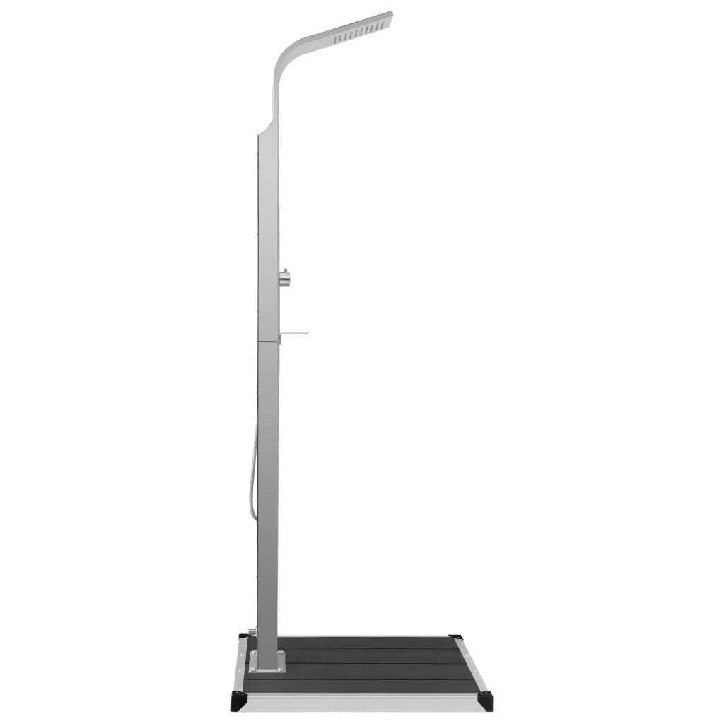 Doccia da Esterno con Piatto in WPC Acciaio Inossidabile cod mxl 50700