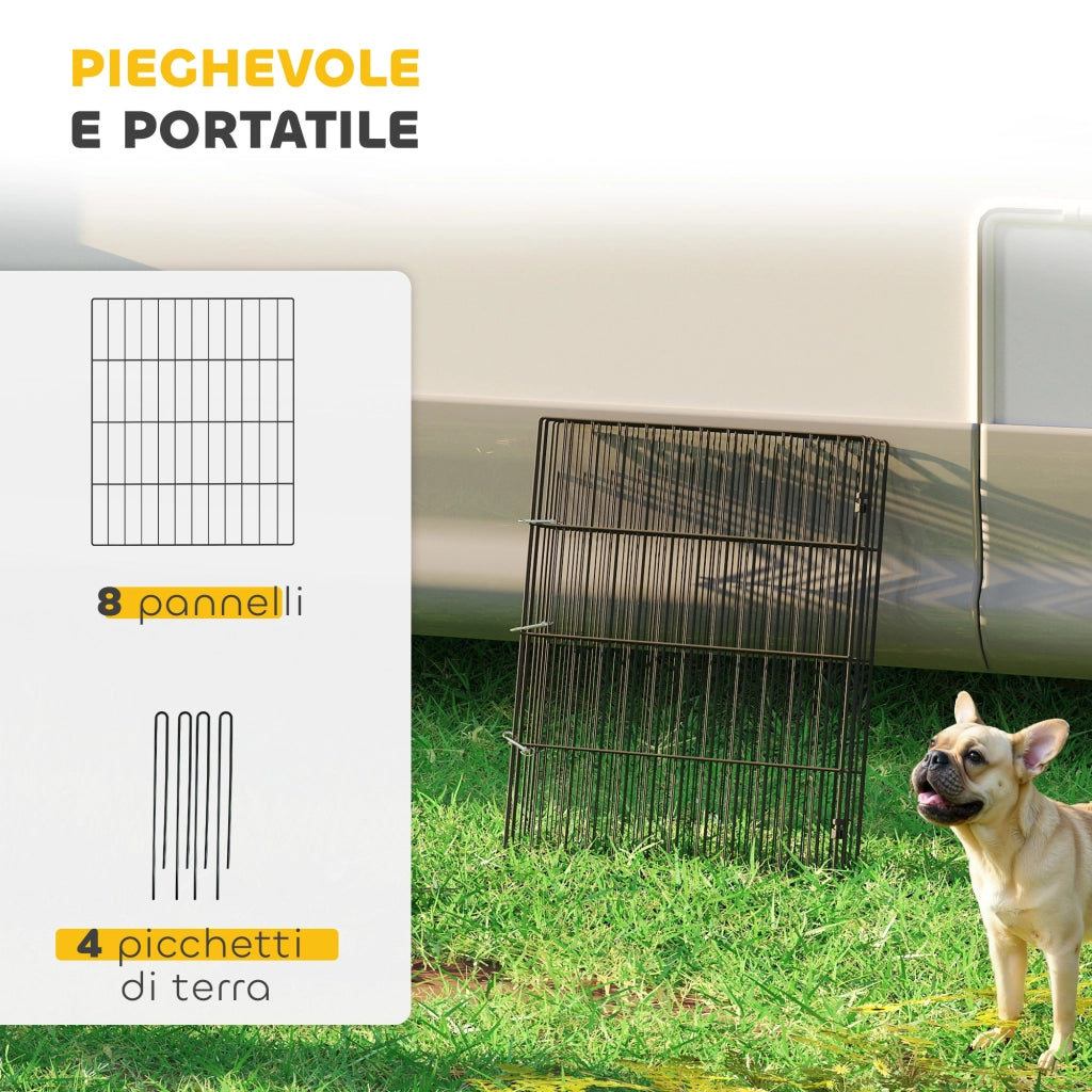 Recinto per Cani Pieghevole ¨C zephmum ¨C Nero 50x60 cm