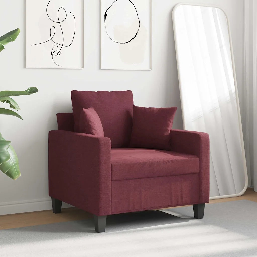 Divano Sedia-Poltrona Rosso Vino 60 cm in Tessuto 290033