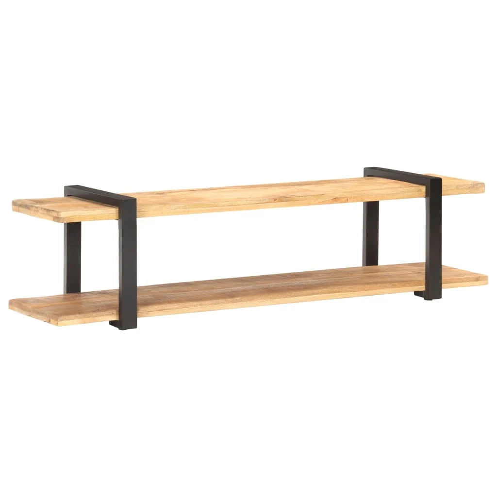 Mobile TV multimediale scaffale TV mobile TV sala da pranzo soggiorno camera da letto 160 x 40 x 40 cm legno massello di mango grezzo marrone 02_0026073