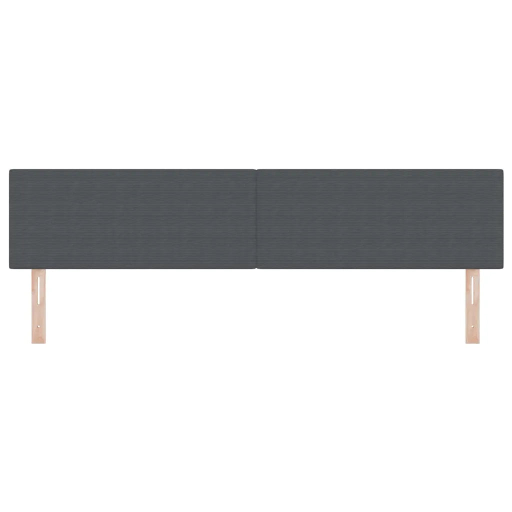 Testiera | Testata LED con Testiera | Testata Grigio scuro 200 cm Tessuto in Cords
