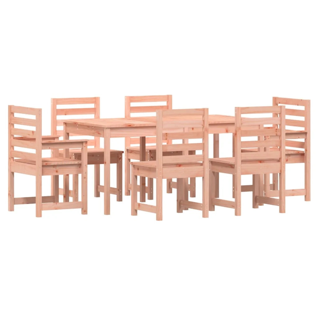 Set da pranzo da esterno/mobili da giardino in abete Douglas massello da 7 pezzi 02_0014355