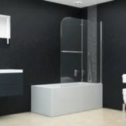 Box Doccia Pieghevole a Libro 2 Pannelli in ESG 95x140 cm 144678
