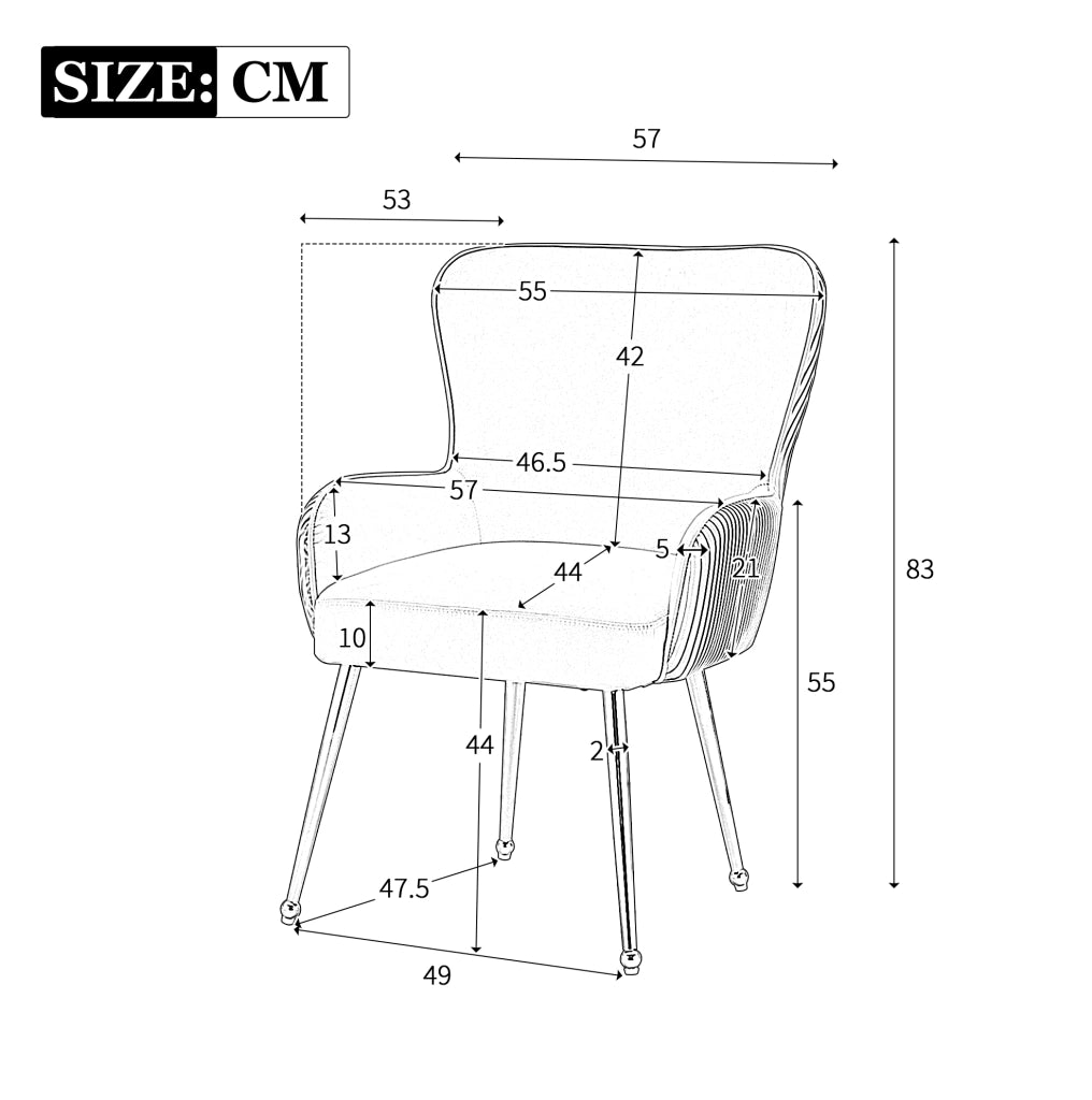 Set di 2 poltroncine in velluto beige con braccioli; supporto lombare e piedini regolabili