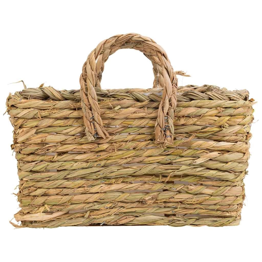 Cesto in corda intrecciata marrone 27x27x14h