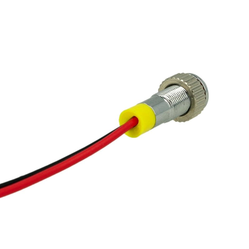 4 Pezzi Mini Viti Lampada Led Screw Con Filo Rondella 12V Bianco 6000K Luci Spia Per Auto Moto Camper