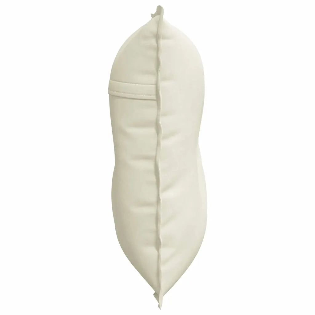 Cuscino per Schiena Crema 80 x 50 cm Tessuto in Cords