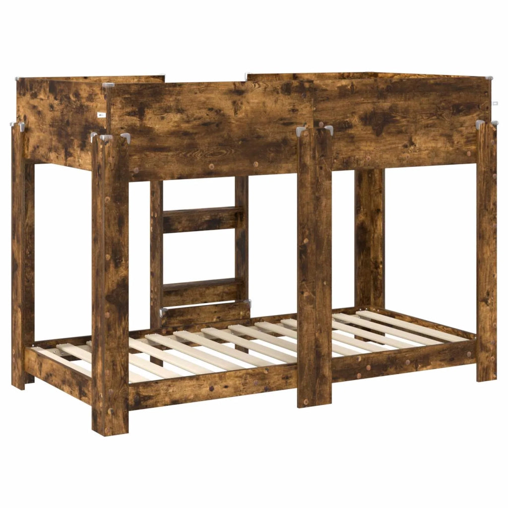 Letto a Castello per Bambini | Letto Infantile | Lettino Rovere fum¨¦ 80 x 160 cm
