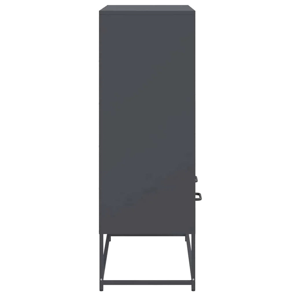 Buffet credenza cassettiera mobiletto mobile contenitore organizer cucina soggiorno salotto alto 68 x 39 x 111,5 cm acciaio antracite 02_0032209
