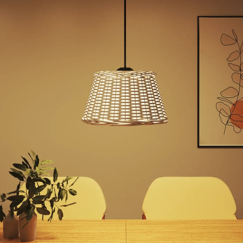 Paralume da Soffitto Bianco ?50x30 cm in Vimini CFW4226256