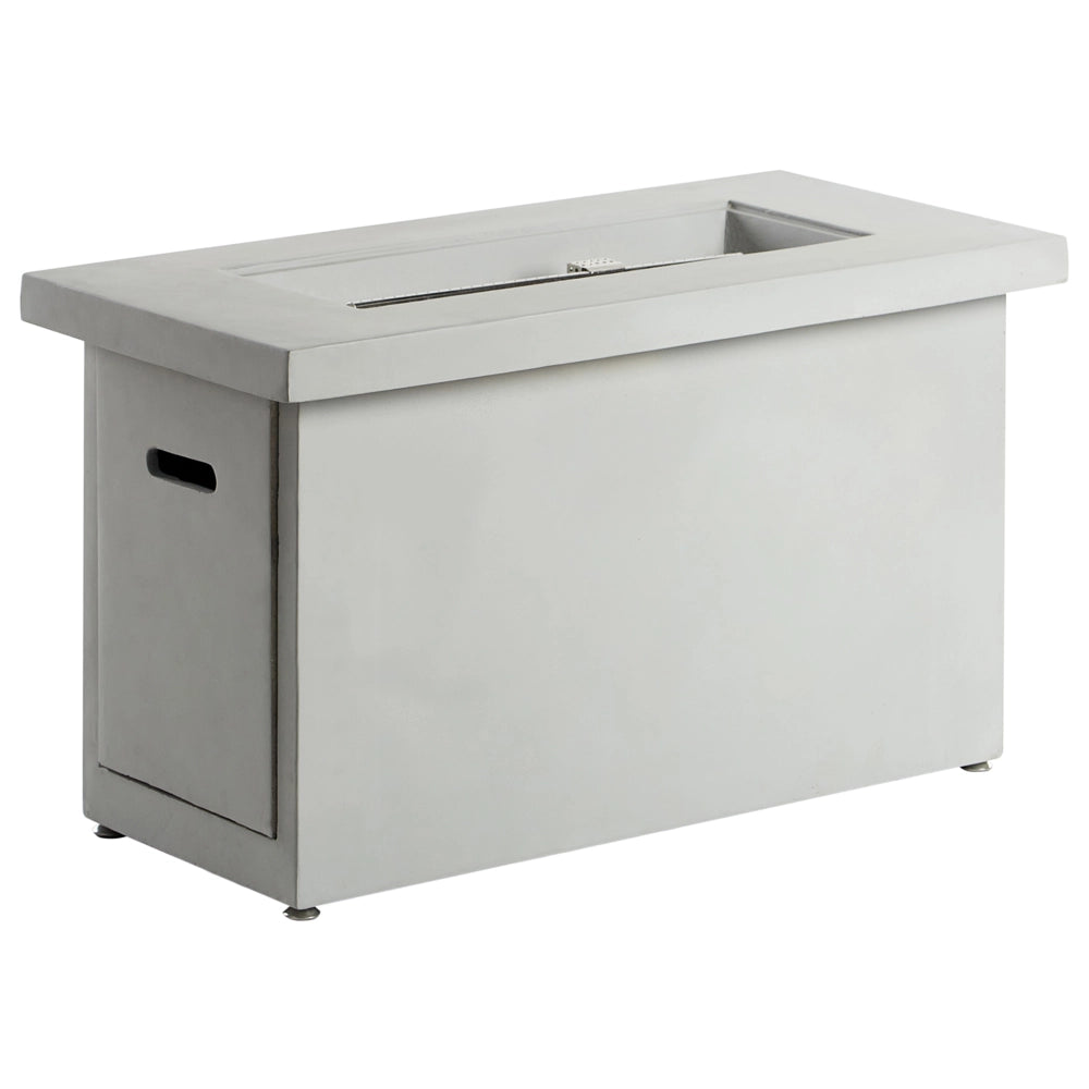 Braciere Focolare Grigio Chiaro 108 x 51 x 62 cm  Stufa da Esterno in GRC Accessorio Rettangolare per Giardino e Terrazza