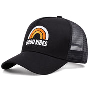 Cappellino da baseball nero GOOD VIBES