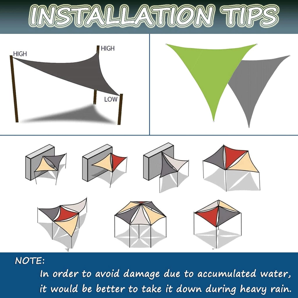Tenda parasole per esterni, per patio, giardino, cortile e piscina, tessuto impermeabile e protettivo dai raggi UV