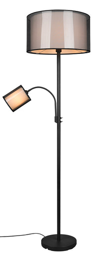 Piantana da Interno Attacco E27 in Metallo Nero Opaco