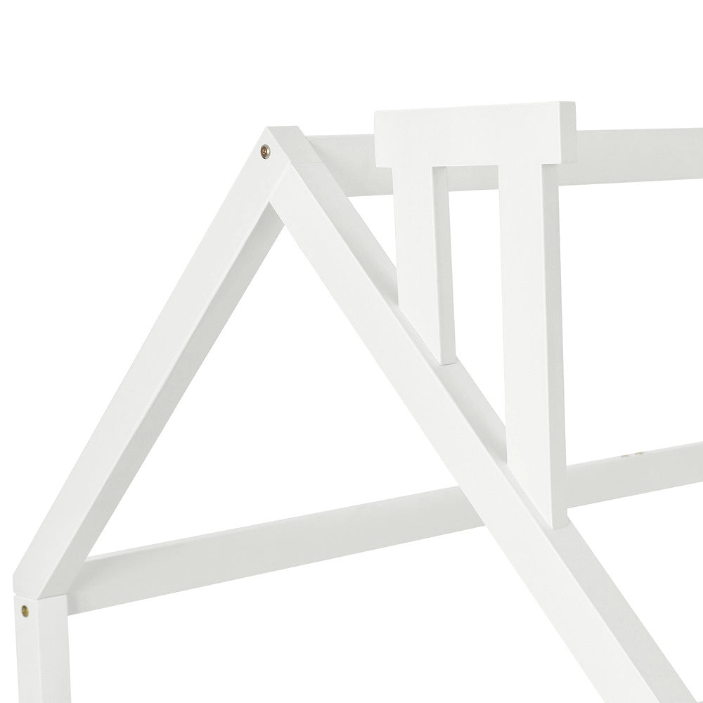 Letto Casetta per Bambini con Camino ¨C MINIMAL ¨C Pino Bianco 90x200